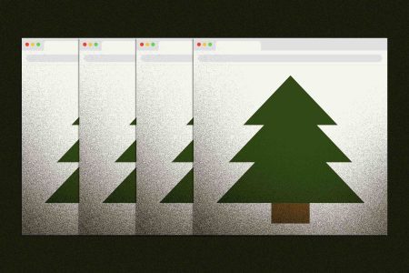 graphic showing evergreen trees