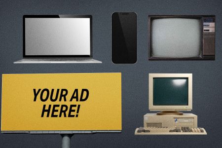 image showing different devices and a billboard